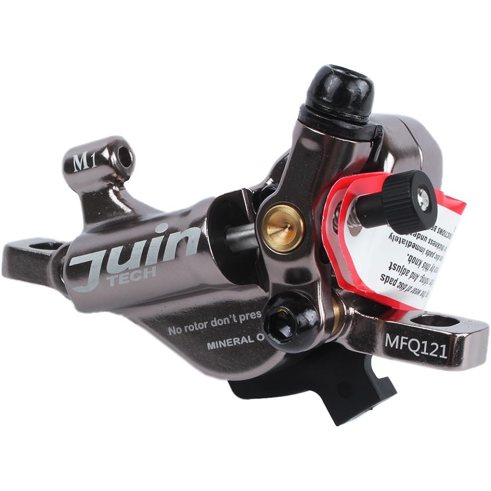 Juin Tech Bicycle Brake e-Bike Hybrid Mountain Bike Hydraulic Disc Brake Caliper Set with Rotor Cable Brake Front/Rear Set [Parallel Import]