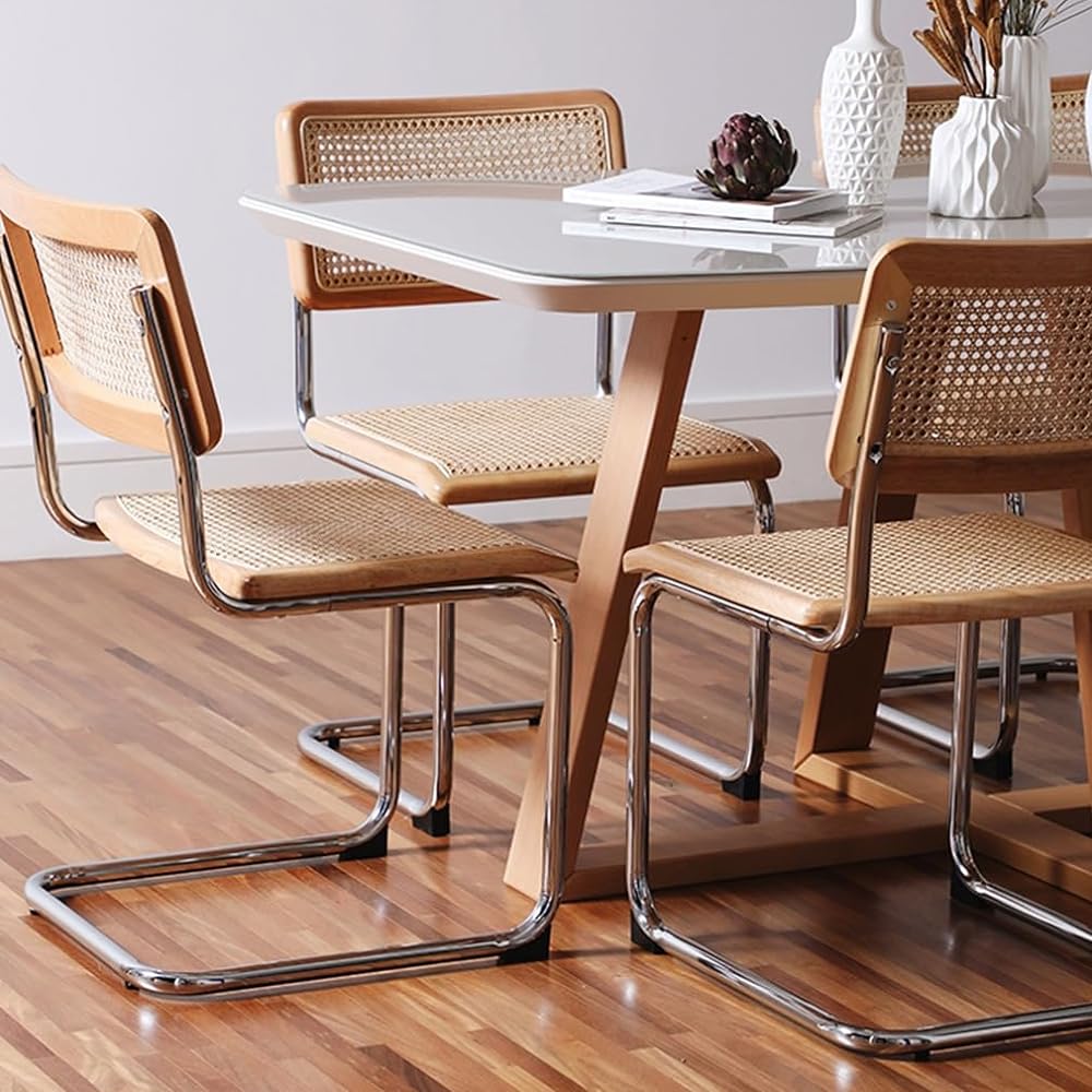 Dining chair, rattan chair, table chair, rattan chair, rattan chair, dining chair, armchair, dining rattan, living room interior, stylish, Scandinavian, home work, commercial use (with armrest, rattan (natural))
