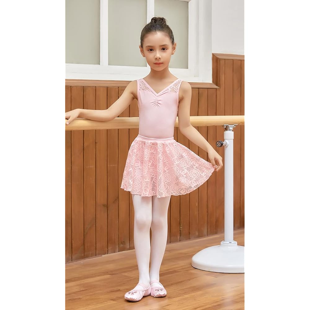 Manana ma37 Silkily 2way leotard skirt separate ballet kids junior girl with snaps