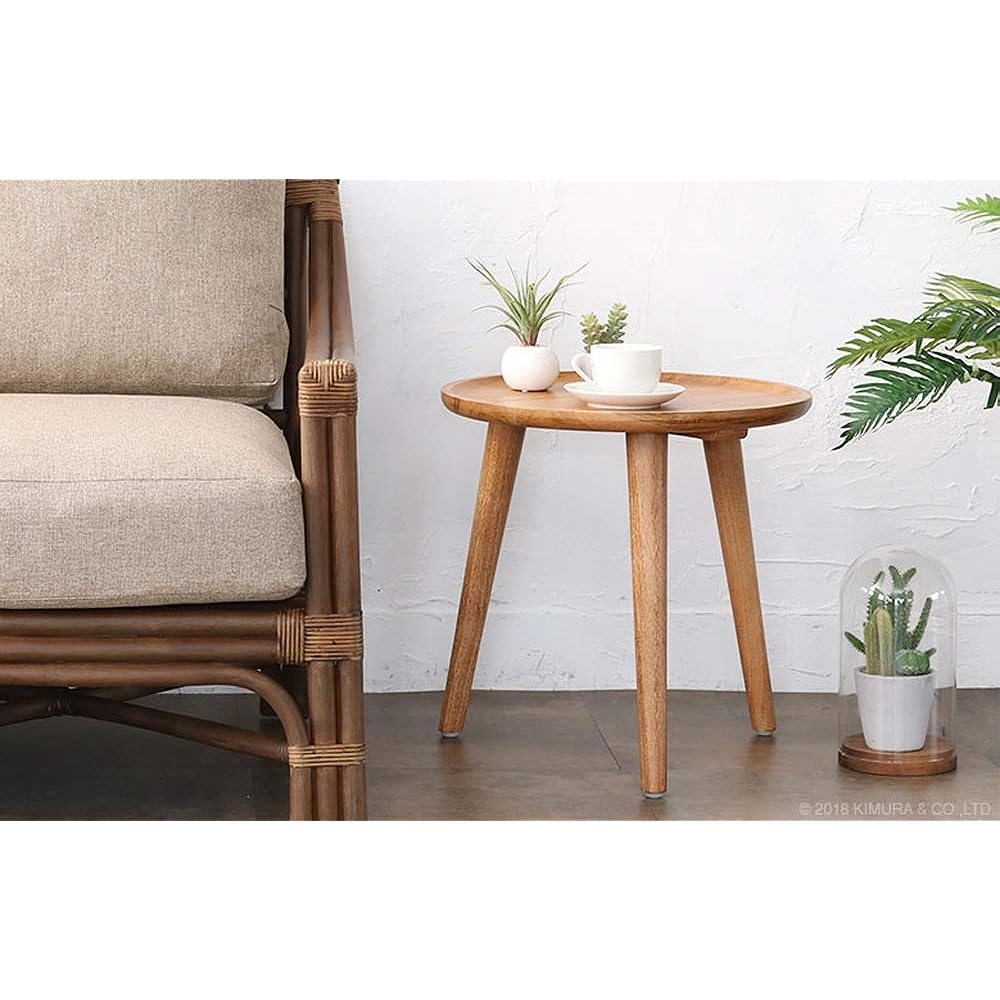 Sunflower Rattan Side Table Natural Width 45 x Depth 45 x Height 45 cm Solid Teak Side Table T080XP
