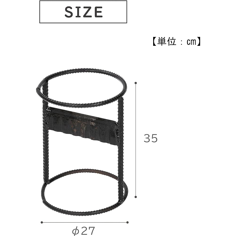 Takeda Corporation [Firewood/Firewood/Steel] Black 27 x 27 x 35cm Chopping Holder CHD21-37