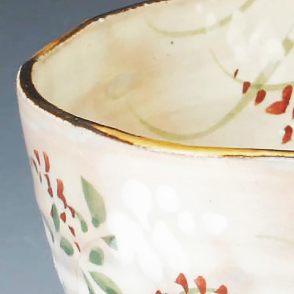 Aito Kyo-yaki Kiyomizu-yaki Matcha Bowl (with presentation box) Red brown 12.5cm Shunzan Kiln Kyoto Autumn TSK697