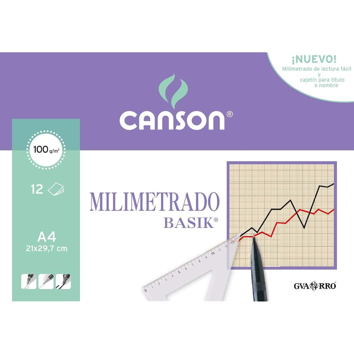 MINI-PK BAG 12 SHEETS A4 100G GRAPH PAPER.