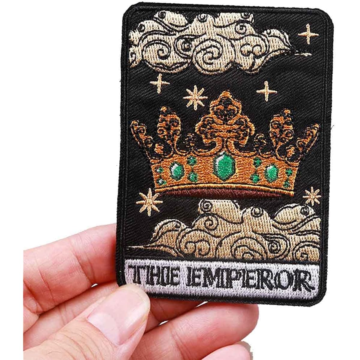 The Emperor Tarot Card Fortune Telling 3.6" Iron-on Embroidered Heat Adhesive Patch for Clothing
