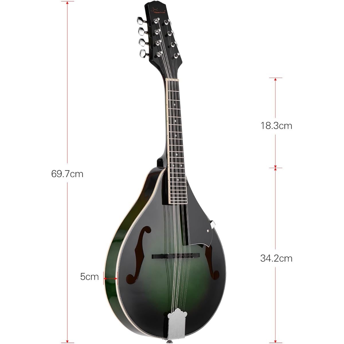 fangzi Mandolin Musical Instrument Mandolin A Style 8 Strings Basswood Body Engineer Wooden Fingerboard Adjustable String Instrument