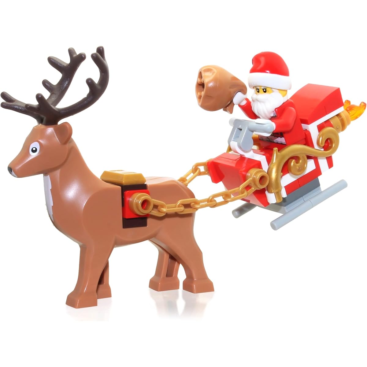LEGO Holiday Mini Build - Santa Claus Minifigure with Mini Sleigh and Reindeer, A Great Present for Kids 10275 (41 Pieces) No Box
