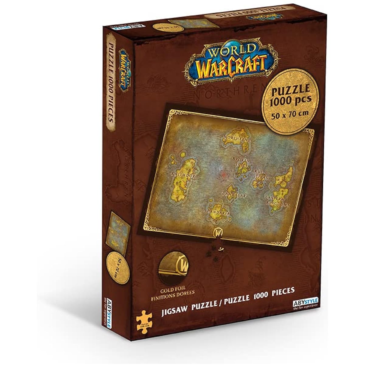 ABYstyle World of Warcraft Azeroth's Map 1000 Piece Jigsaw Puzzle