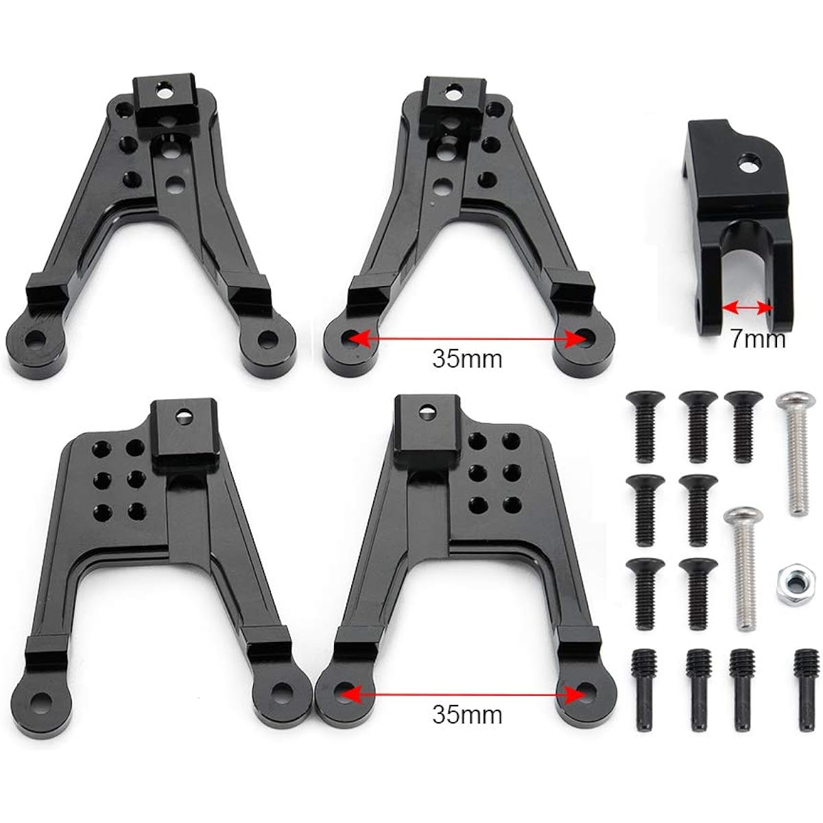 4pcs Rear & Front Shock Mount Lift Shocks for Axial SCX10 II 90046 RC Crawler
