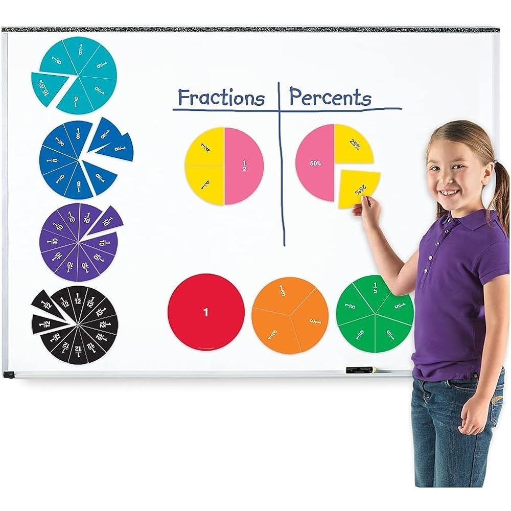 Learning Resources Math Teaching Materials Rainbow Circle Double-Sided Magnetic Type LER1616