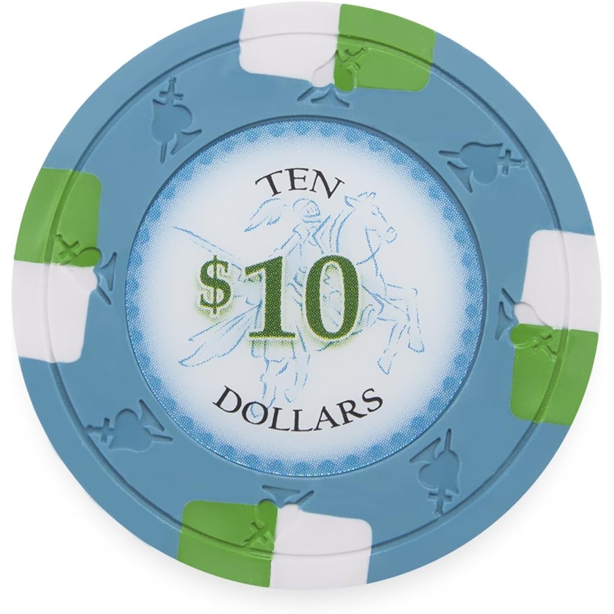 Claysmith Gaming Poker Knights Poker Chips - Pack of 50 - Heavyweight 13.5g Clay Composite
