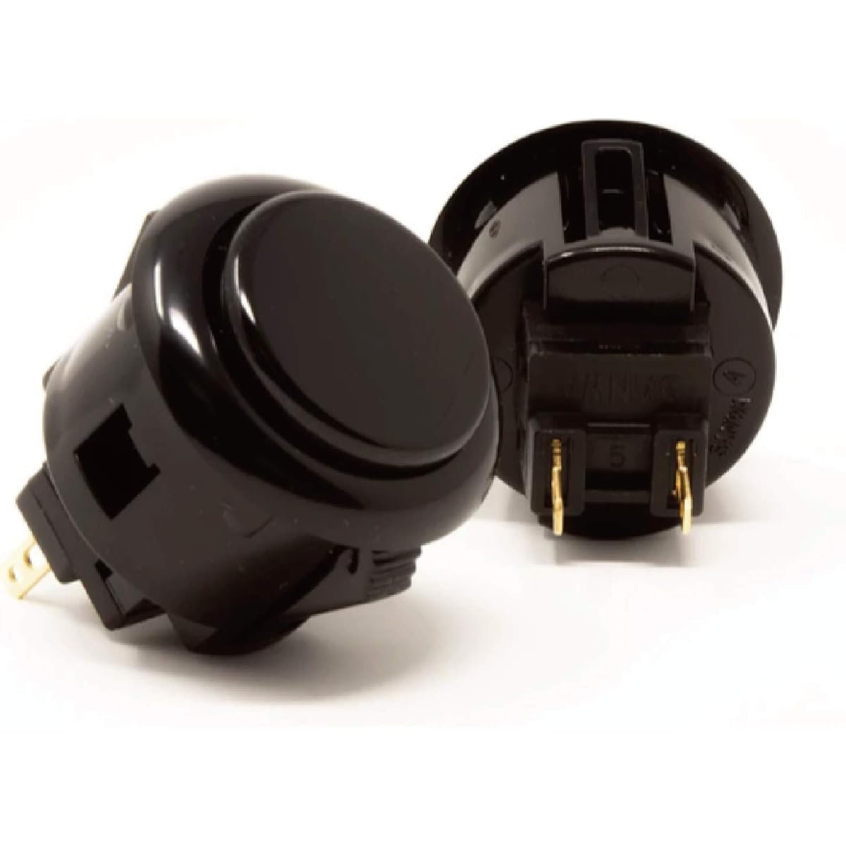 Sanwa OBSF-24 Original Push Button 24mm - Arcade Jammer Video Game & Arcade Joystick for Game Console (Black) S@NWA