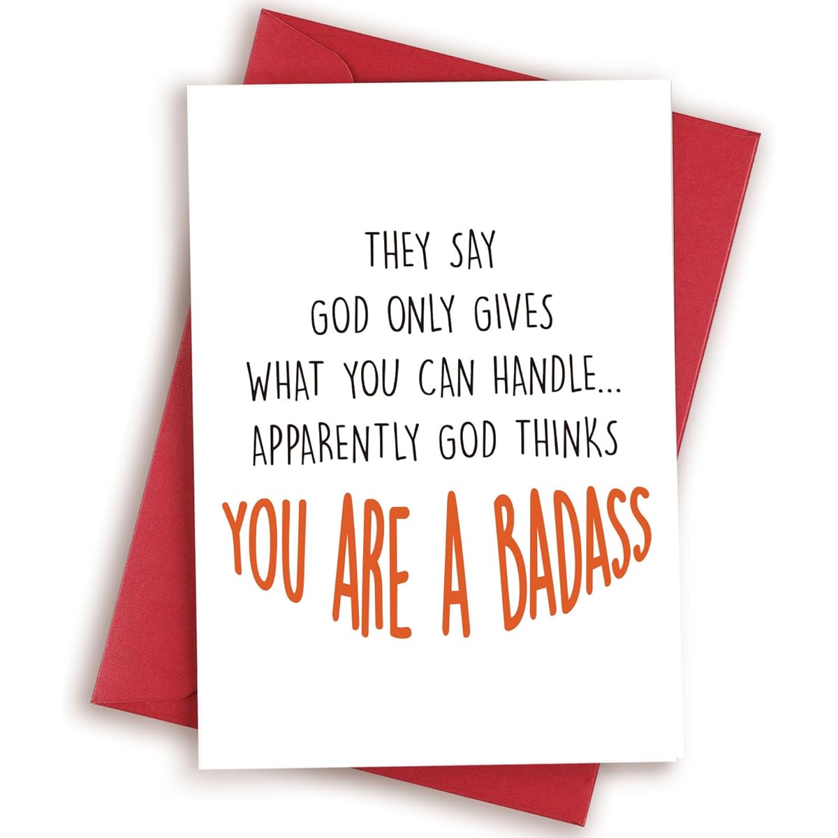 HEALSLA Funny Get Well Card for Best Friend Get Well Gift for Women Humorous Encouragement Card Cancer Card God Only Gives What You Can Handle