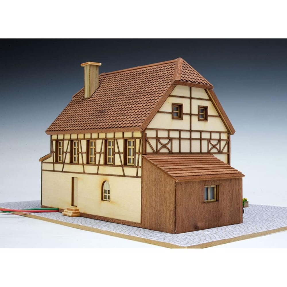 Woody Joe 1/87 European Cityscape Series Germany Wooden Model Assembly Kit