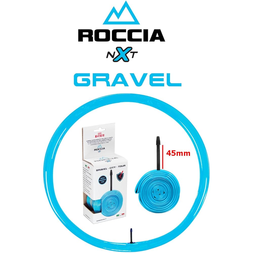 Barbieri Bicycle NXT ROCCIA TPU Tube GRAVEL 129g Presta 45mm Blue 700X35-45 NXT/ROCGRA