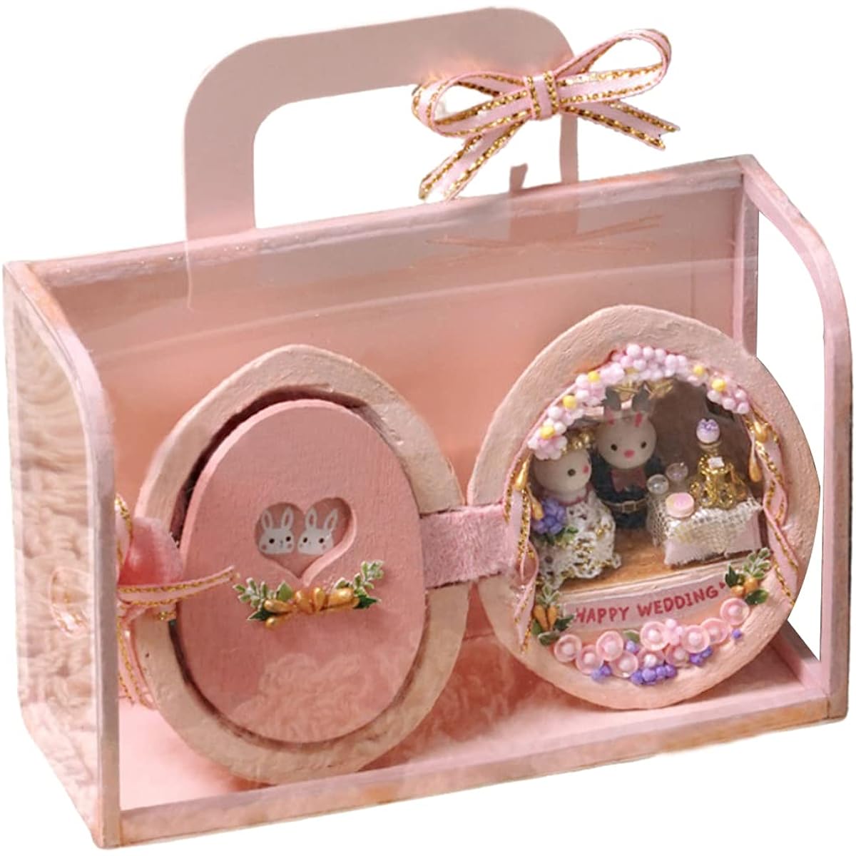 ACJRYO Walnut Shell DIY Starry Sky Notebook Dollhouse Miniature Kit Wooden Dollhouse Kit with Furniture and Dustproof Cover with Scale Doll Room Craft Creative Toys Birthday Gift for Kids and Lovers