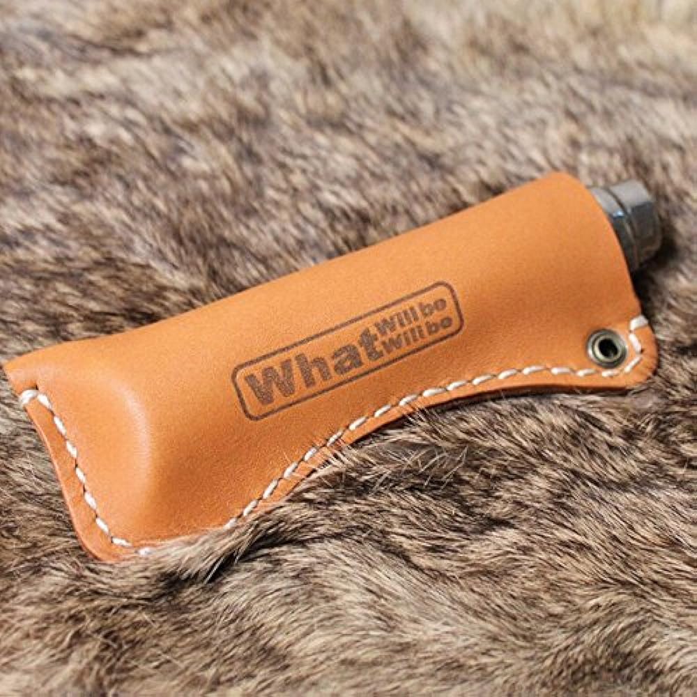 What will be will be Leather case for OPINEL folding knife No.8 Leather color (camel) Stitching (creation)