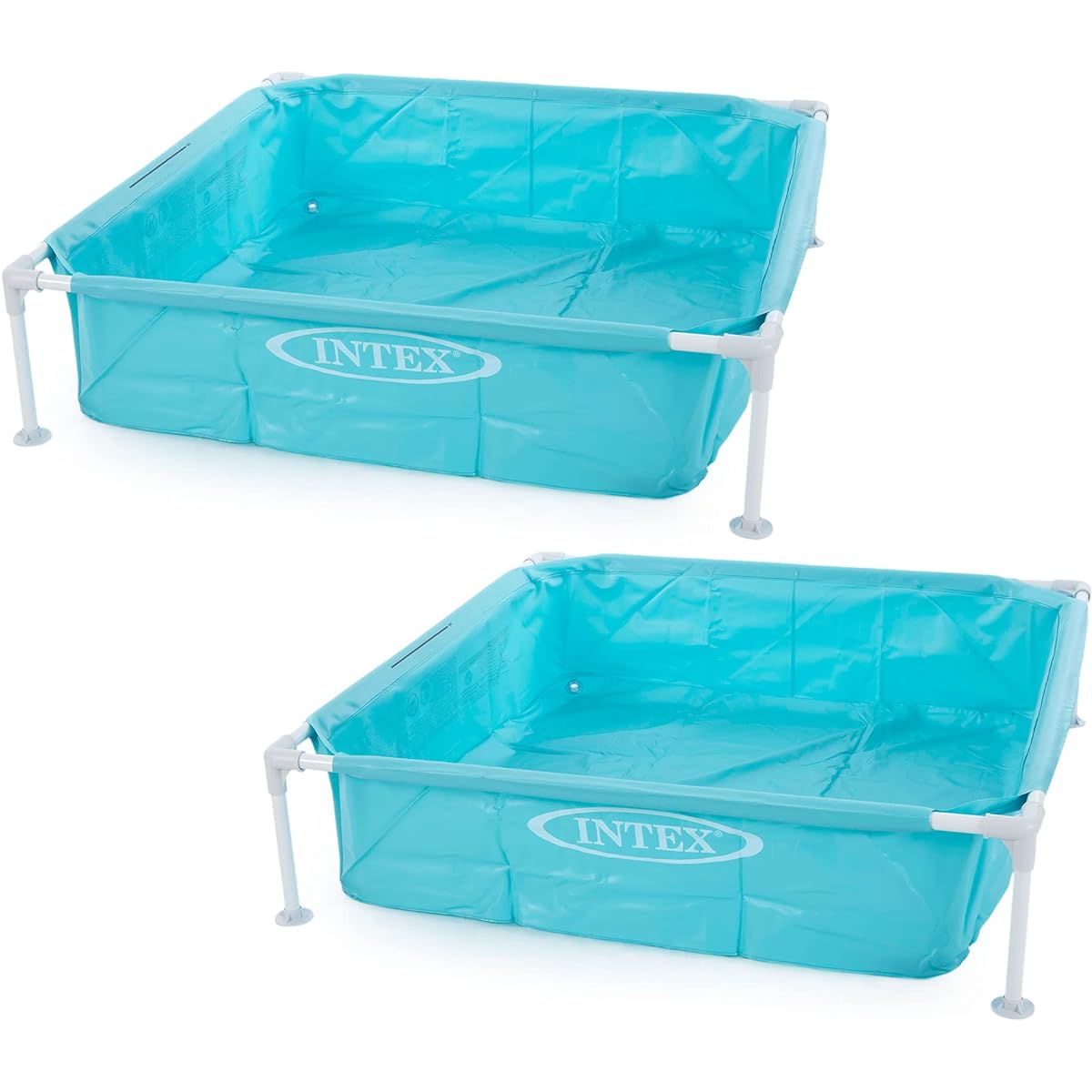 Intex Mini Frame Kids 4' x 4' x 12" Beginner Kids Swimming Pool (2 Pack)