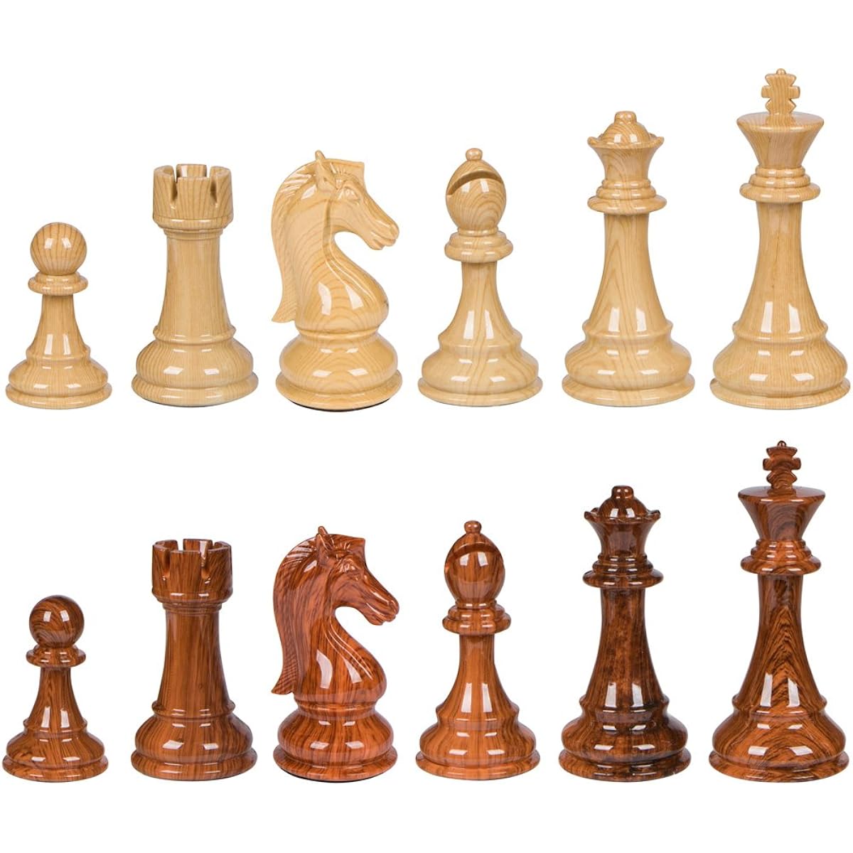 Nero High Polymer Extra Heavy Weighted Chess Pieces with Extra Queens - Pieces Only - No Board - 4.25 Inch King