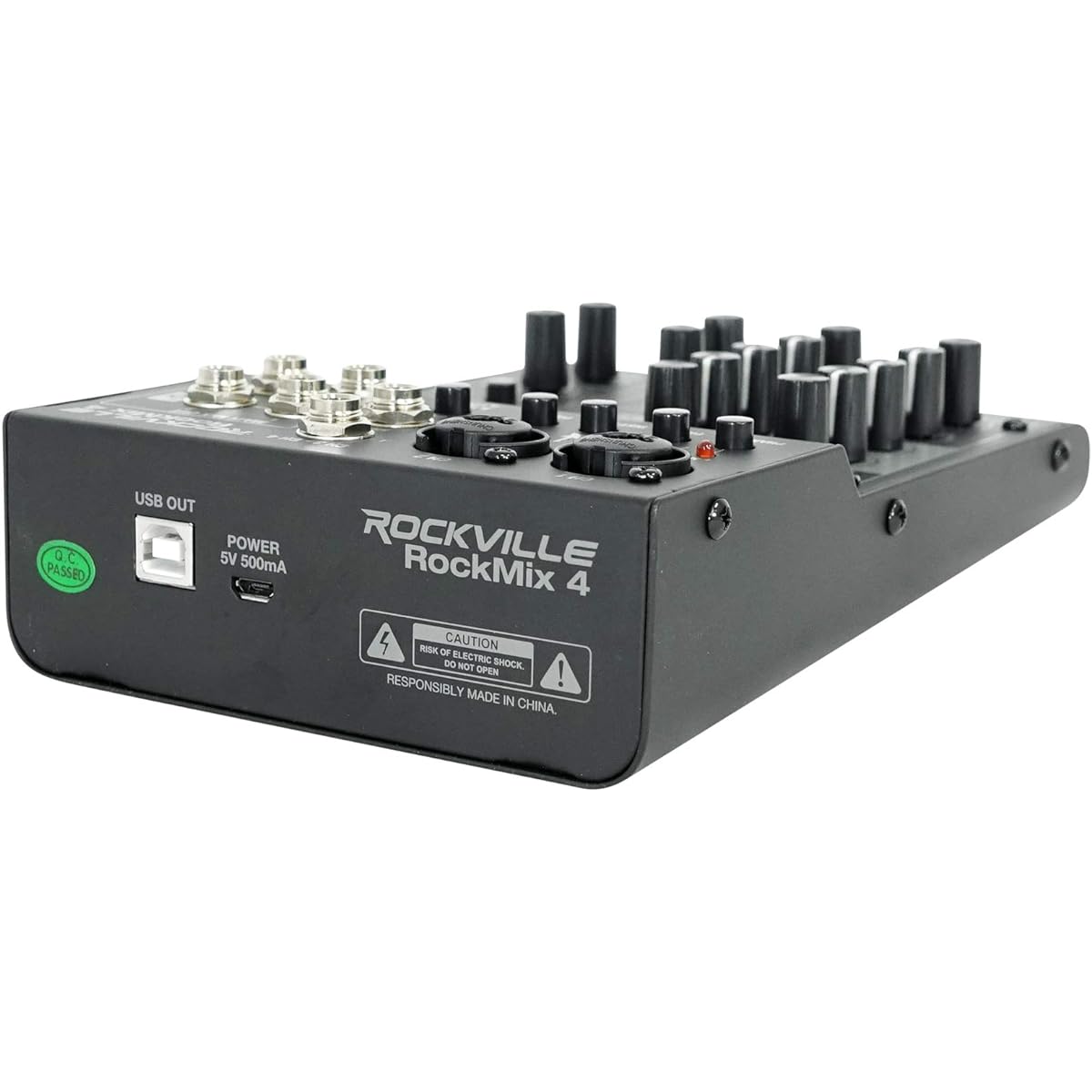Rockville RockMix 4 USB Computer Recording Interface/EQ 4 Channel Pro Mixer