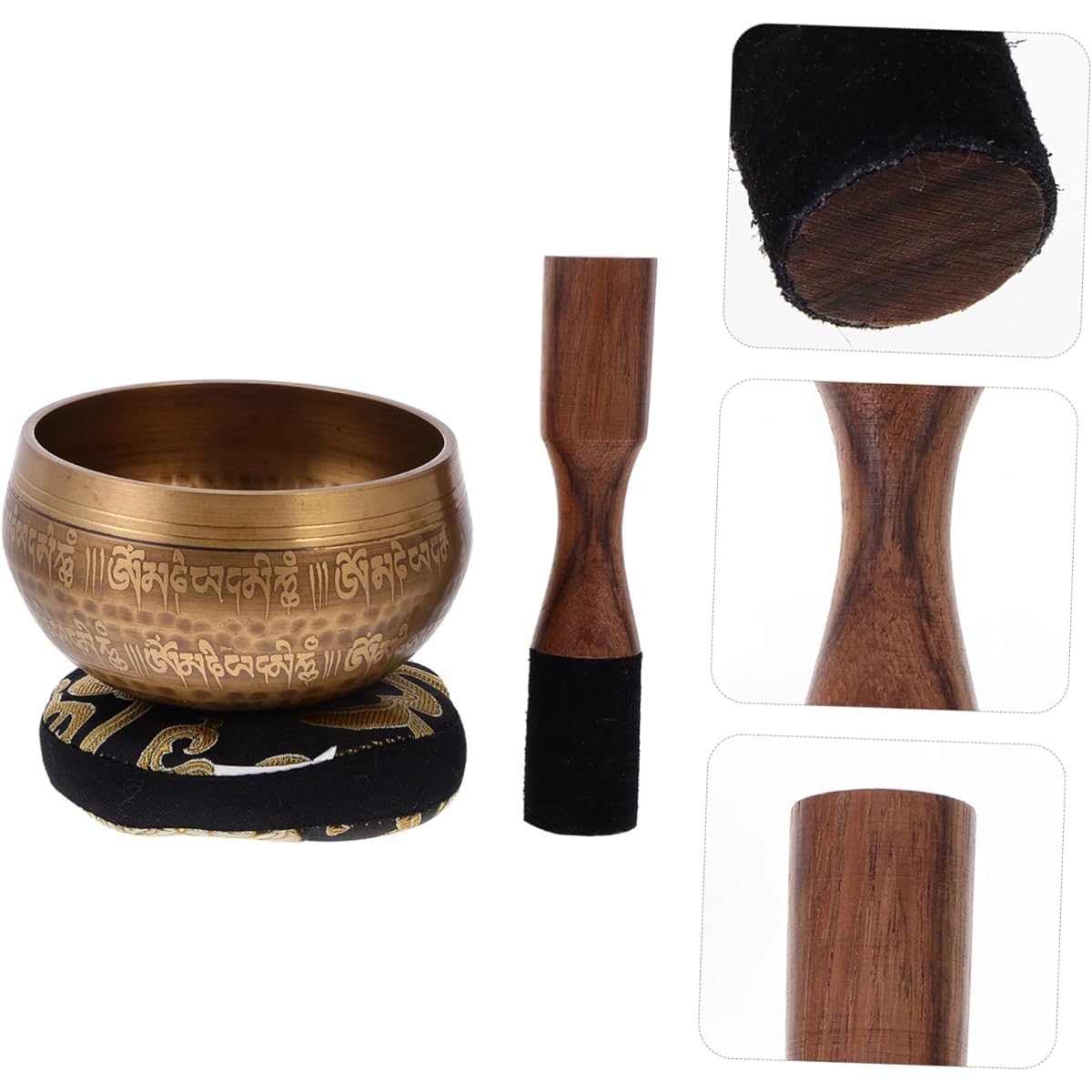 VICASKY 4pcs Meditation Bowls Music Sound Bowls Tibetan Singing Bowls Chakra Bowls Tibetan Bowl Kit Yoga Gifts Sound Bowl Healing Crystal Singing