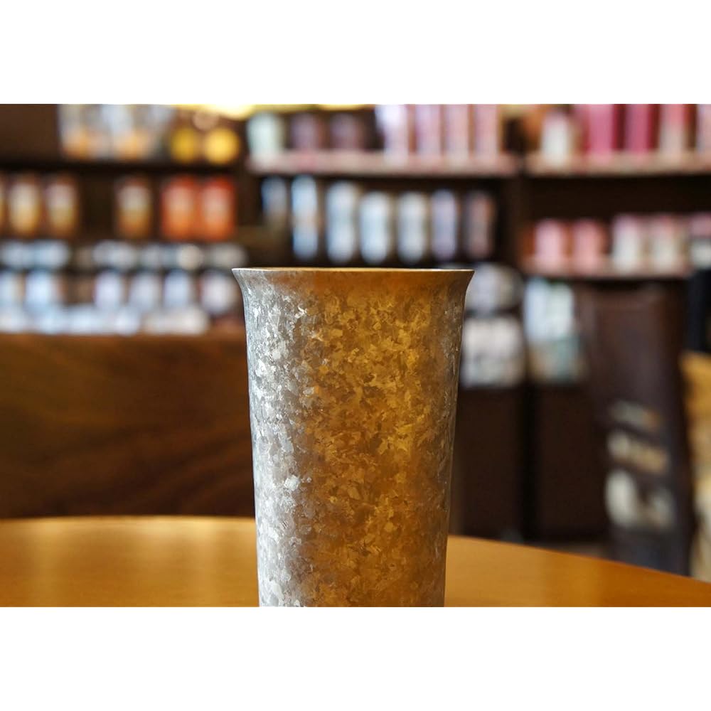 HORIE Made in Tsubame, Niigata Prefecture Titanium double tumbler Kiln making Wide mouth 300cc Gold T13KM300