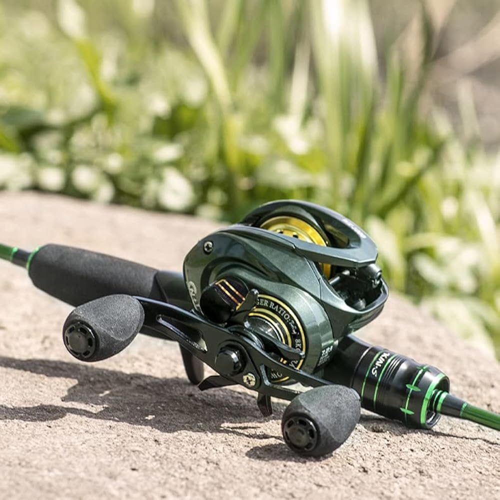 VISPREA Reel Bait Reel Bait Finesse Reel Fishing Reel Lightweight Maximum Drag 8KG Shallow Groove Spool Aluminum Alloy Spool For Sea, Mountain Stream, Fishing Strong Magnetic Brake Long Throw YU236