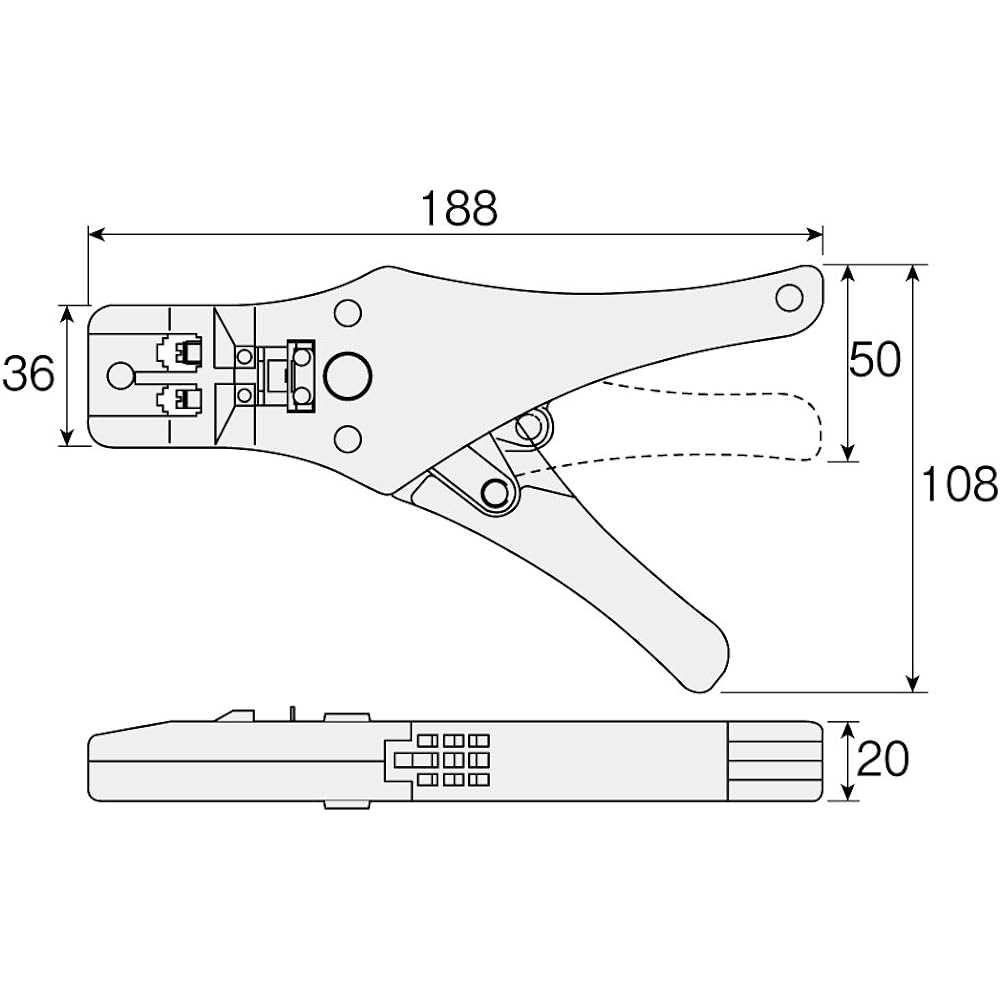 HOZAN Modular Plug Crimping Tool for Telephone Indoor Wiring with Dedicated Wire Stripper Compatible with: Hirose Electric Co., Ltd., Oki Electric Cable Co., Ltd. P-710