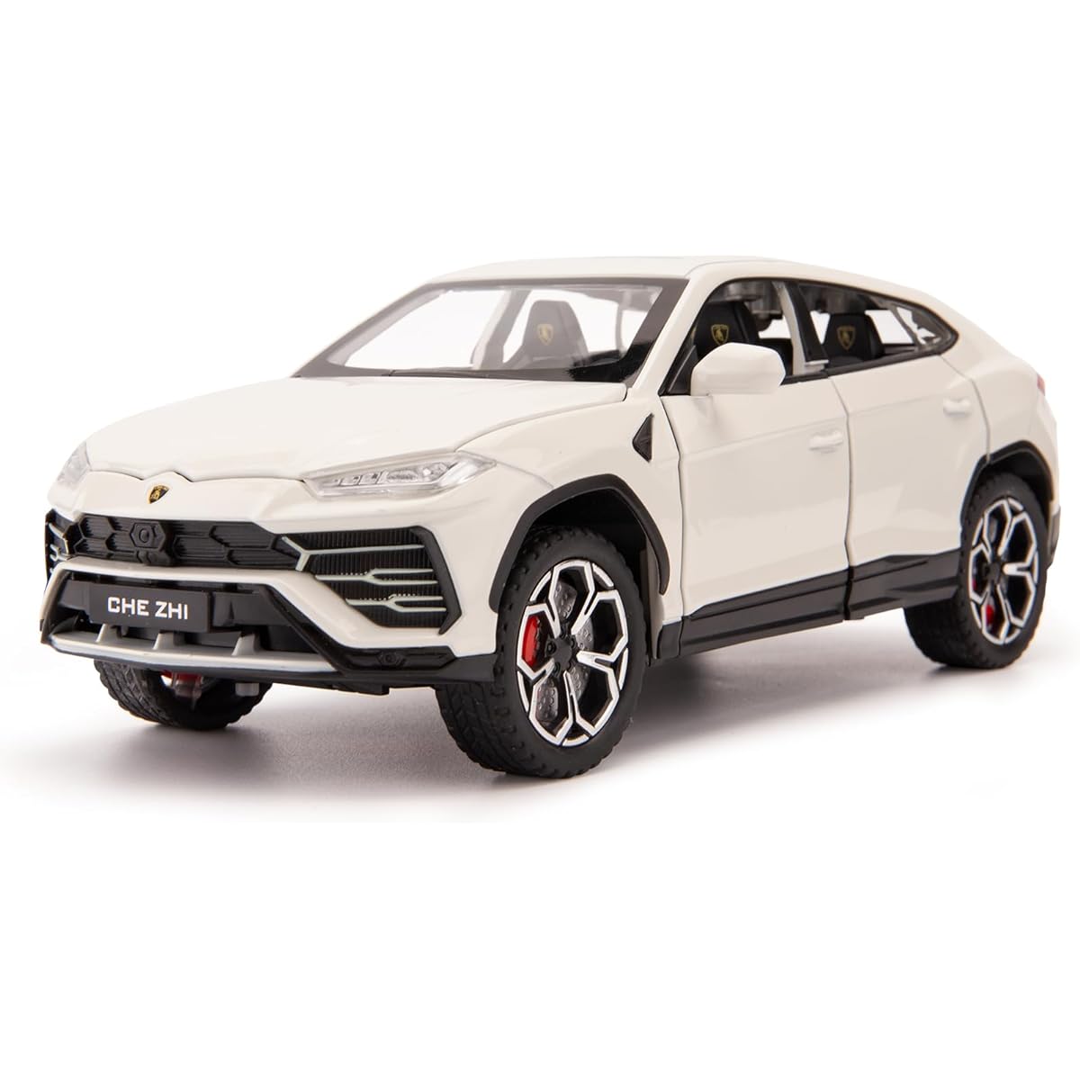 BDTCTK 1:24 Lamborghini Urus Car Model Diecast Pull Back Car Toy Car Doors Opening Lights and Sounds Toys for Boys Kids Adults Gifts White