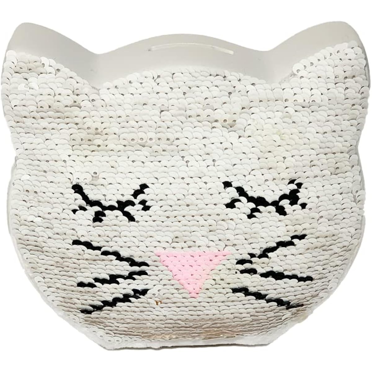 Cat Piggy Bank with Reversible Flip Sequins – Coin Piggy Bank for Girls with Rubber Stopper
