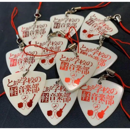 Anime Guitar Pick Strap K-ON A Certain Magical Index Red Set of 10