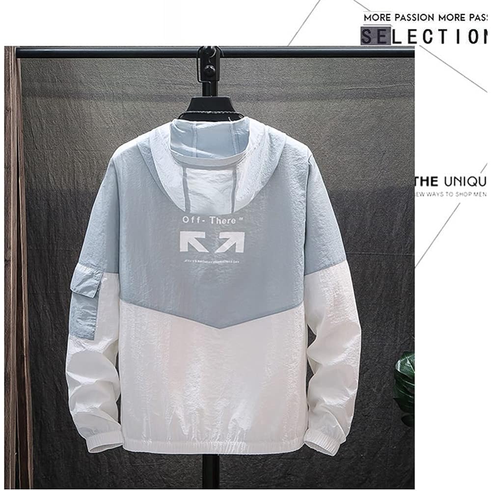 [FJLTDCP] Summer Parka, Long Sleeve, Zip-up, Hooded, Thin Cardigan, Long Sleeve, Sweatshirt, Men's, UV Protection, Hoodie, Sunscreen, Rush Parka