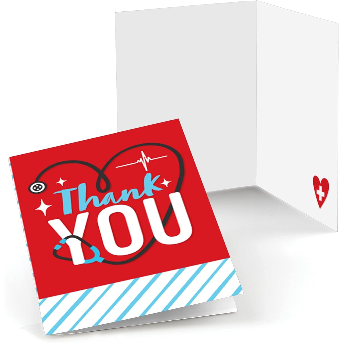 Big Dot of Happiness Thank You Nurses - Nurse Appreciation Week Thank You Cards (8 Cards)