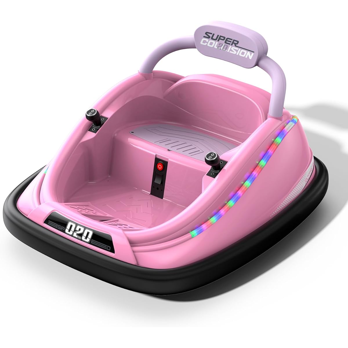 Powerwhale Bumper Car 12V Electric Kids Bumper Car with Remote Control and Music Function Kids Gift Baby Bumper Car for Toddler Months 18-72 Years Birthday Children's Day