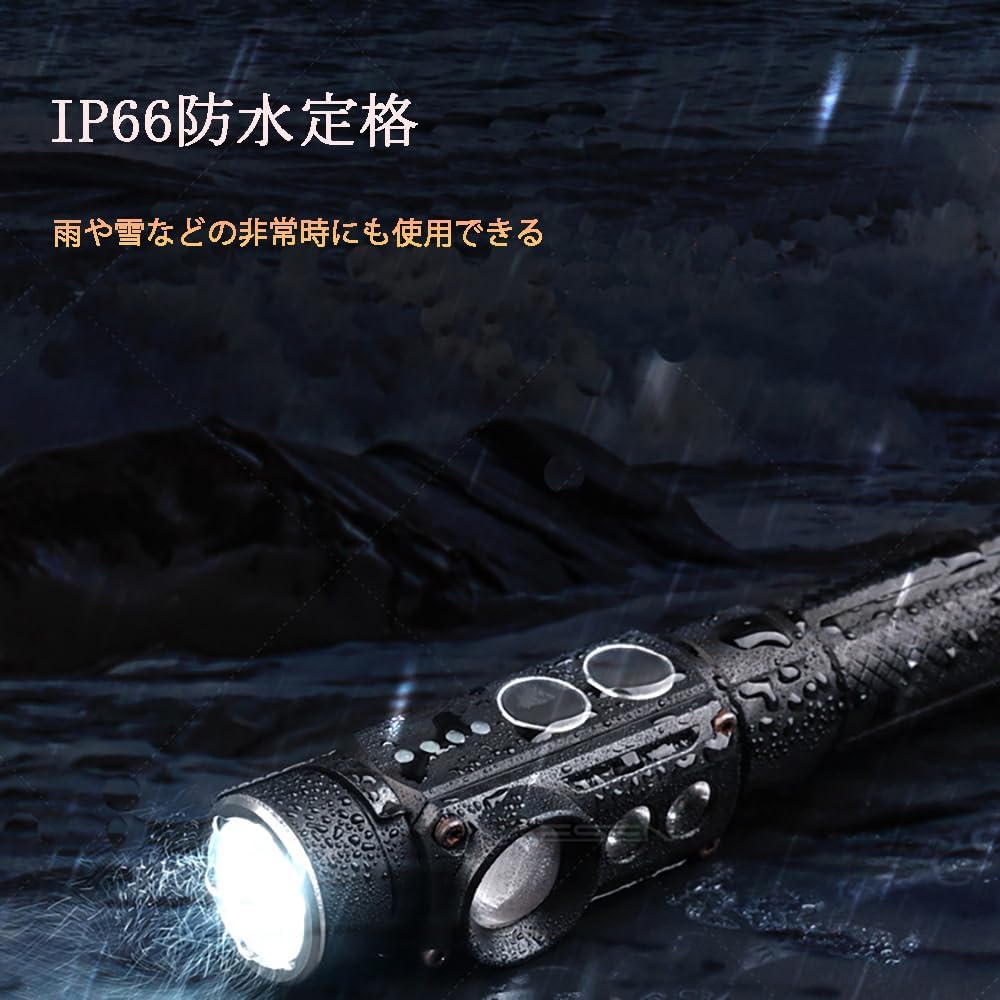 Flashlight, High Color Rendering, Multifunctional Work Light, Rechargeable LED Light, 365nmUV Ultraviolet Light, COB Light, Small, Lightweight, Work Light, Magnetic Clip Included, Power Indicator, Made of Aluminum Alloy, Red Warning Light