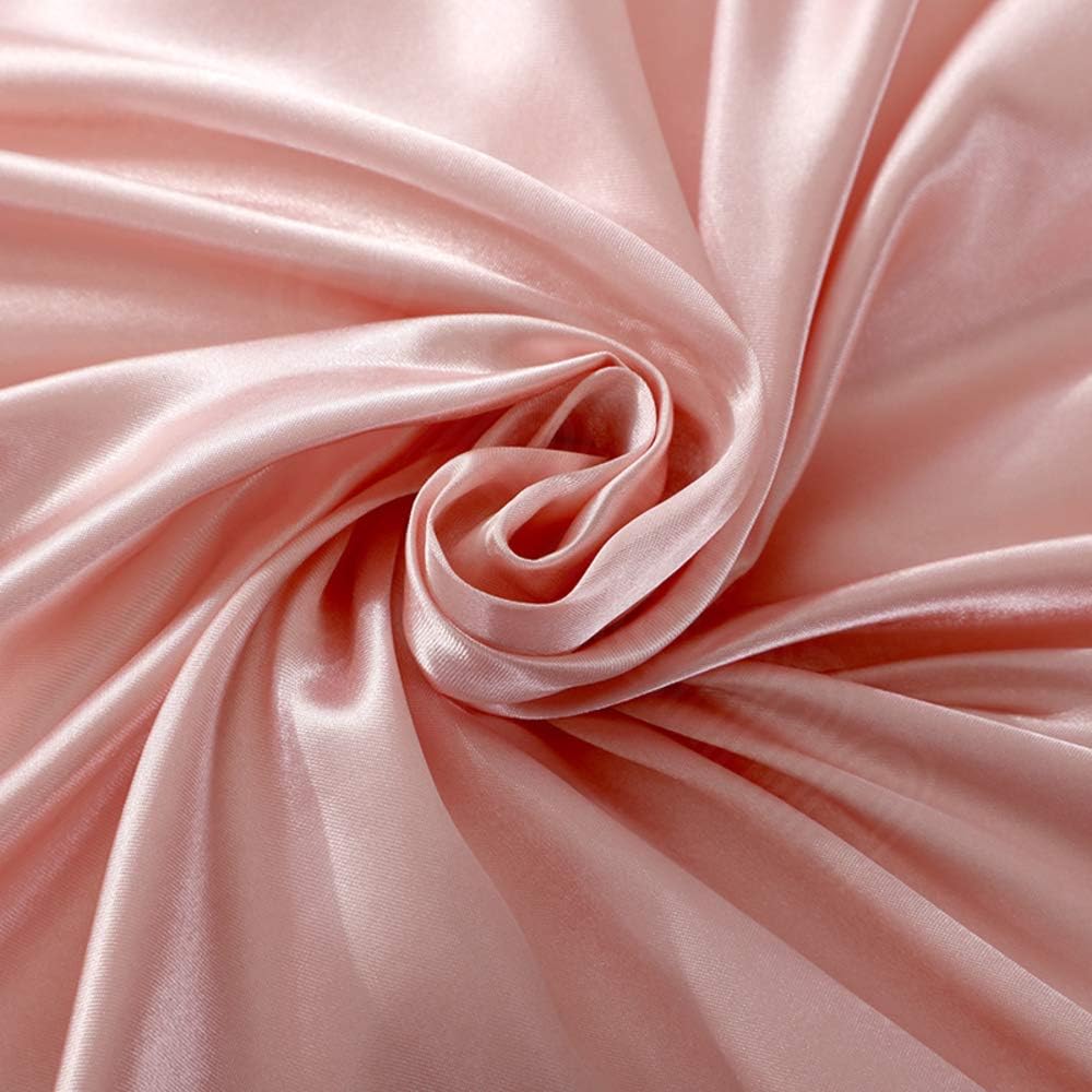 (Cosmic Tree) COSMIC TREE Glossy Silk Tone Rayon Moist Cool in Summer and Warm in Winter Box Bed Sheet Duvet Cover Pillowcase Set Selectable Single Double (Double Box, Pearl Pink)