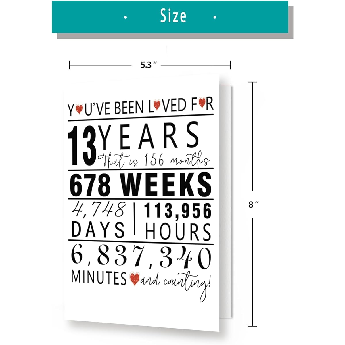 VvOoOvV Happy 13th Birthday Greeting Card