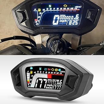 TCKMOTO Motorcycle LCD Speedometer Universal Waterproof Digital Odometer Tachometer for Honda Grom MSX125 2013-2019 CRF250 Rally 2017-2019 (Speedometer) [Parallel Import]