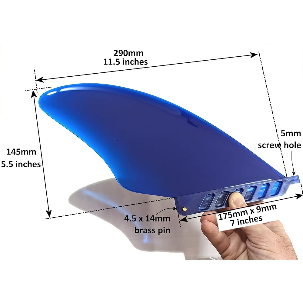 5.5 in KEEL Center Fin Flex Soft 14.5cm Soft Flex for Longboard SUP airSUP Paddle Board AIR7 Fin