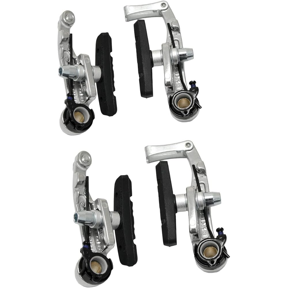 TEKTRO RX1 Mini-V Brake Cyclocross Brake Set (Front+Rear), Silver, MH2653