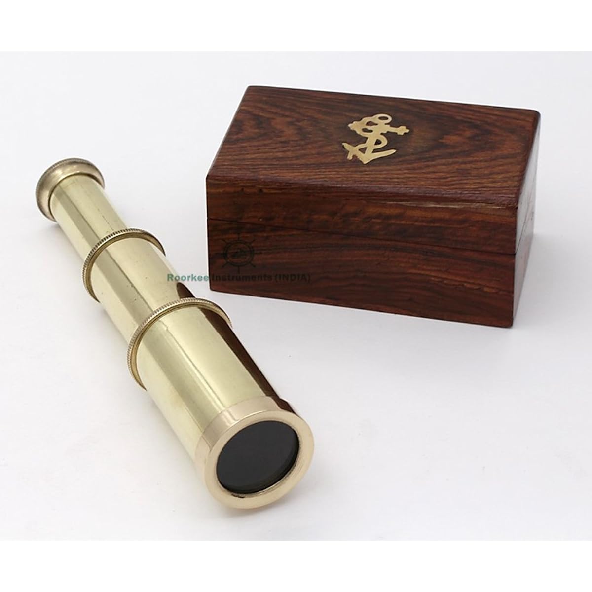 Roorkee Indian Musical Instruments Brass Telescope with Box/Unique Gift/Toy Telescope