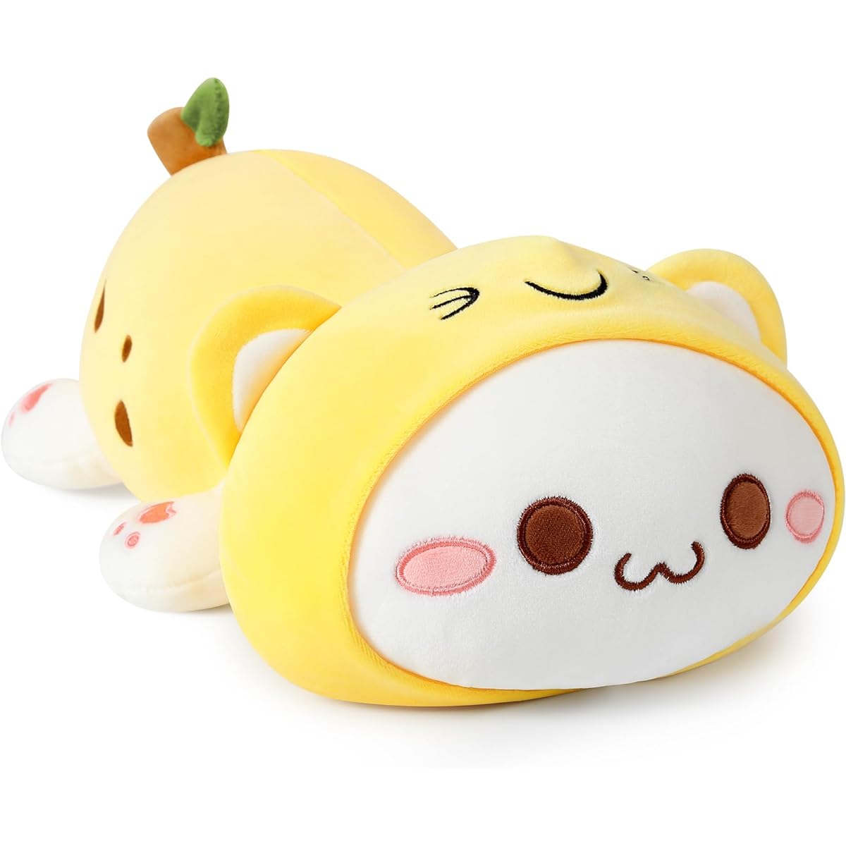 Onsoyours Cute Kitten Banana Cat Stuffed Animal Kitty Soft Banana Plush Pillow for Kids (Banana Cat, 12 Inch)