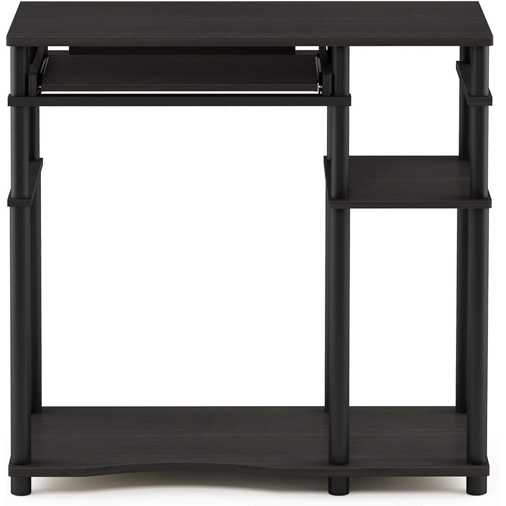 Furinno Computer desk with bookshelf Abbott series 80.0 x 47.0 cm x 79.0 cm Color: Espresso/Black ‎17097EX/BK