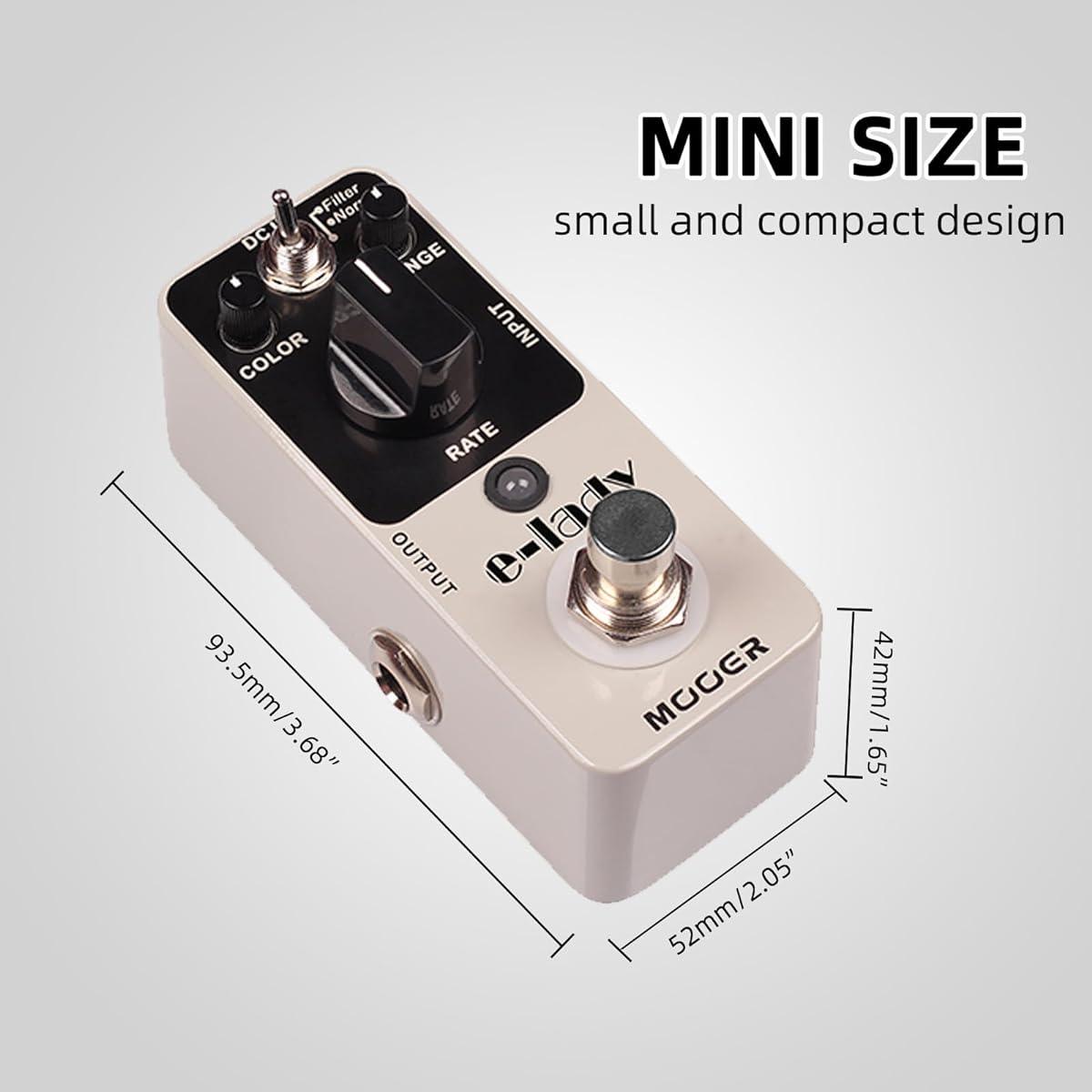 MOOER E-lady Analog Flanger Pedal Filter Mode Oscillator Effect True Bypass