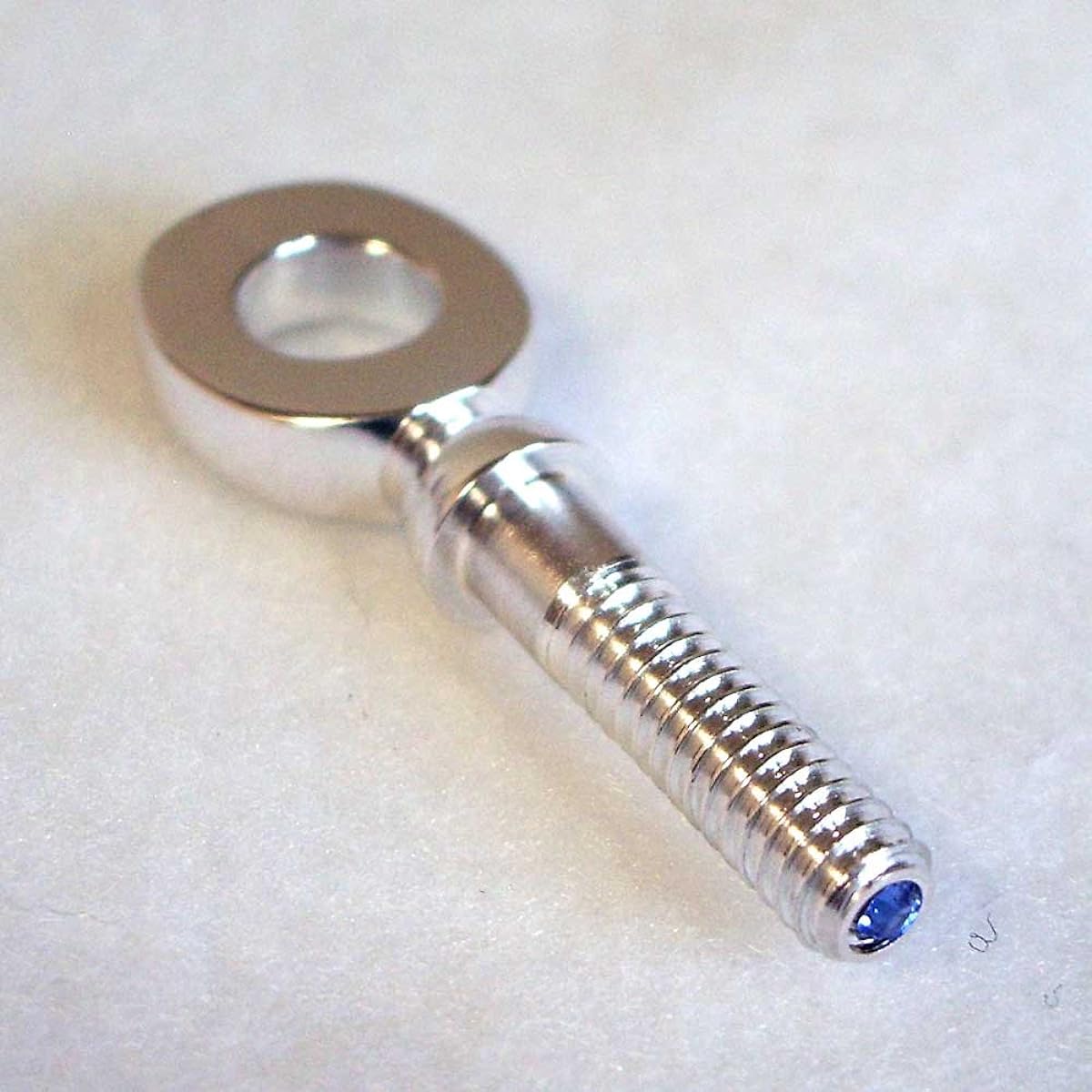 BULLSEYE B Clarinet Ligature Rouge EX Sterling Silver (Top Fastening) (Blue)