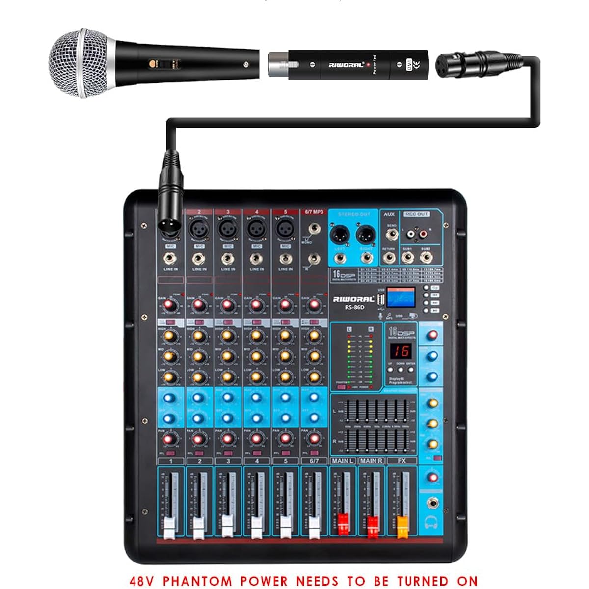 Mic Preamp 28dB Gain Mic Booster Preamp for Dynamic/Passive Ribbon Microphone