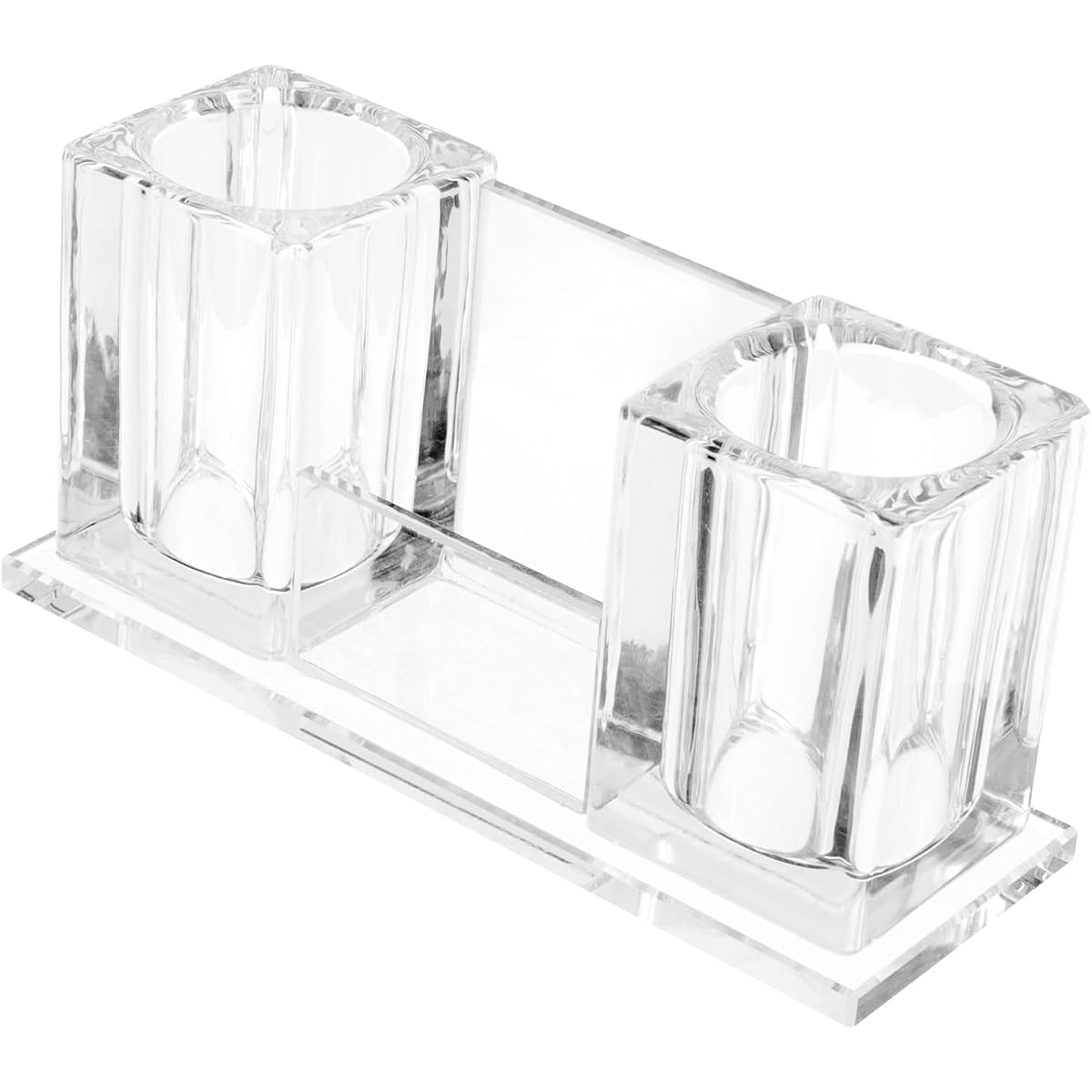 VICASKY Acrylic Pencil Holder Microphone Storage Holder Microphone Stand Holder Desktop Stand Tabletop Microphone Stand Crystal Holder Desk Microphone Holder Tabletop Microphone Base Stable Microphone Stand