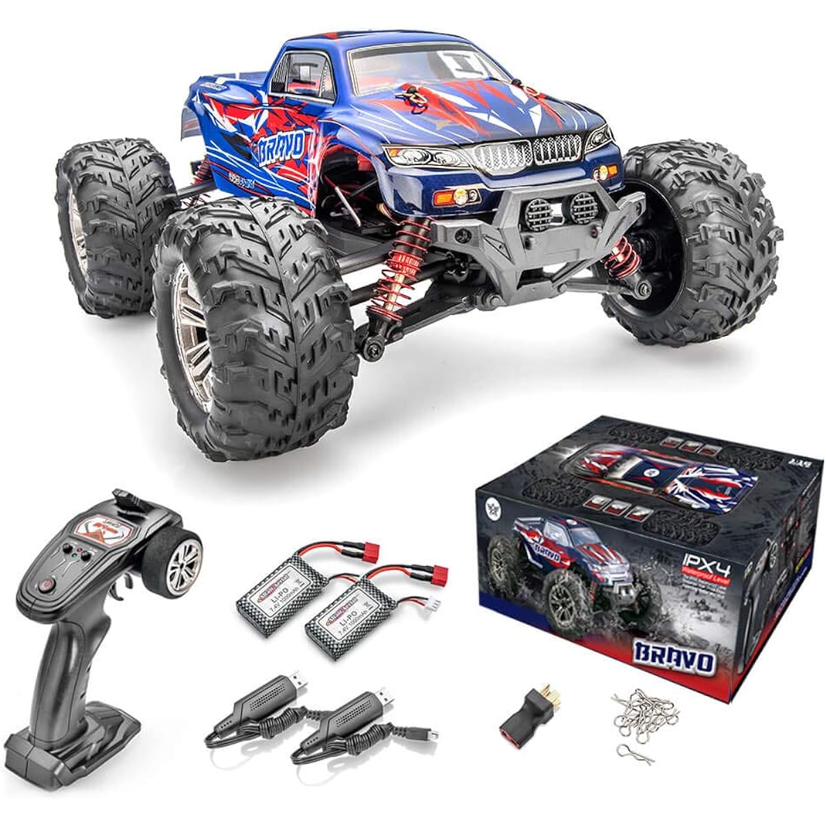 ALTAIR Bravo 1:16 Scale 4x4 RC Truck [40 Minutes Run Time] Dual Battery Extension | Free Priority Shipping | 20+ MPH | All Weather Body and Tires | Off-Road Fun (Lincoln, NE USA Company)