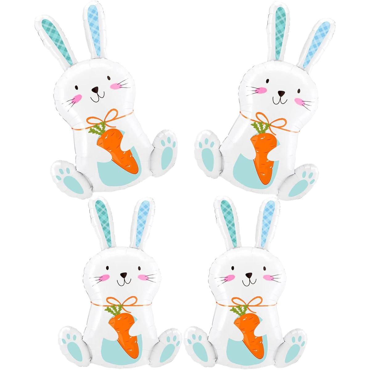 AVMBC Easter Bunny Balloons, Bunny Balloon Decorations - Bunny Shaped Balloons Easter Foil Balloons Easter Animals Bunny Theme Party Birthday Baby Shower Decoration Supplies