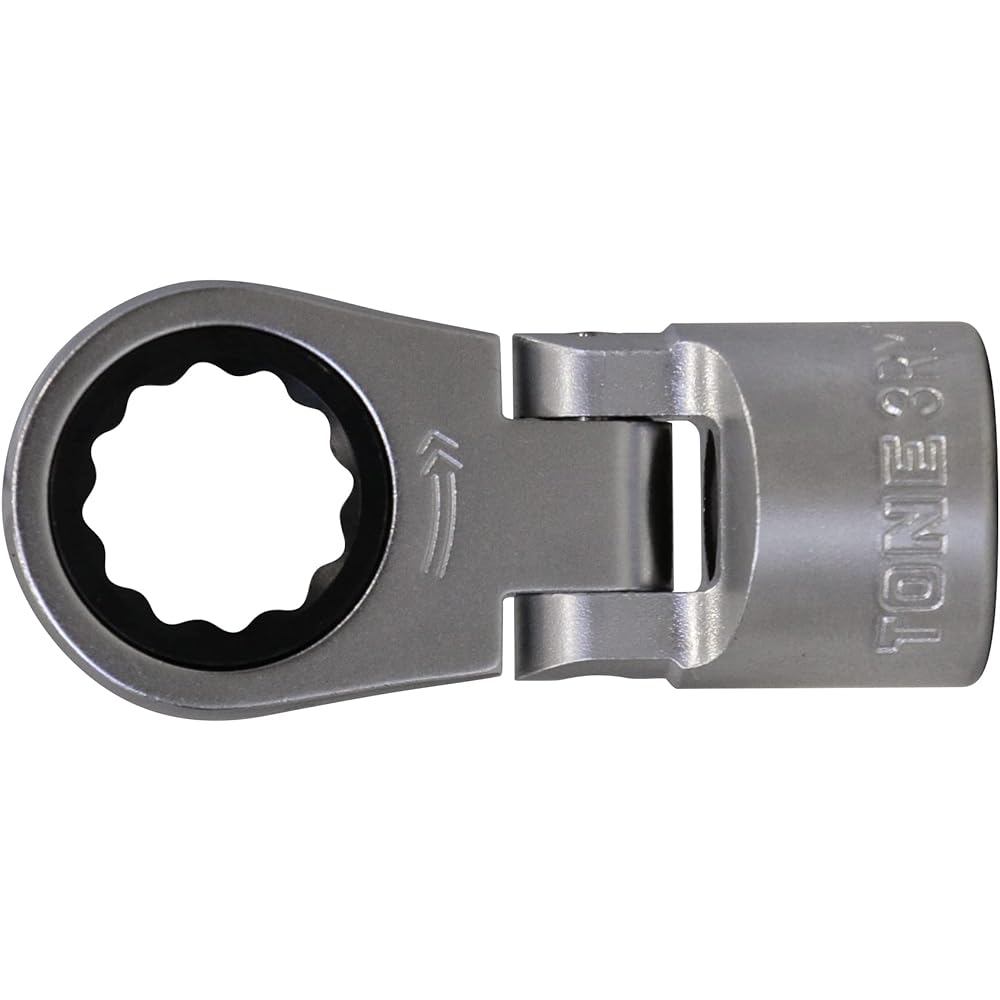 TONE Flex Ratchet Glasses Socket HP3RM-19F Drive Angle 9.5mm (3/8") Width across Flats 19mm Plated