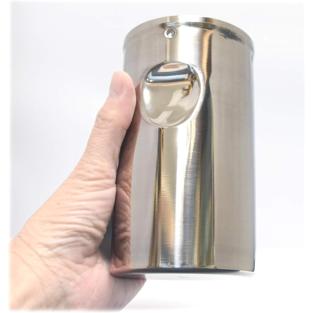Kondou-san Series Tea Caddy Silver Size: Diameter 7.9 x Height 13.6cm Kondo's Tea Sifter Can for Tea Ceremonies